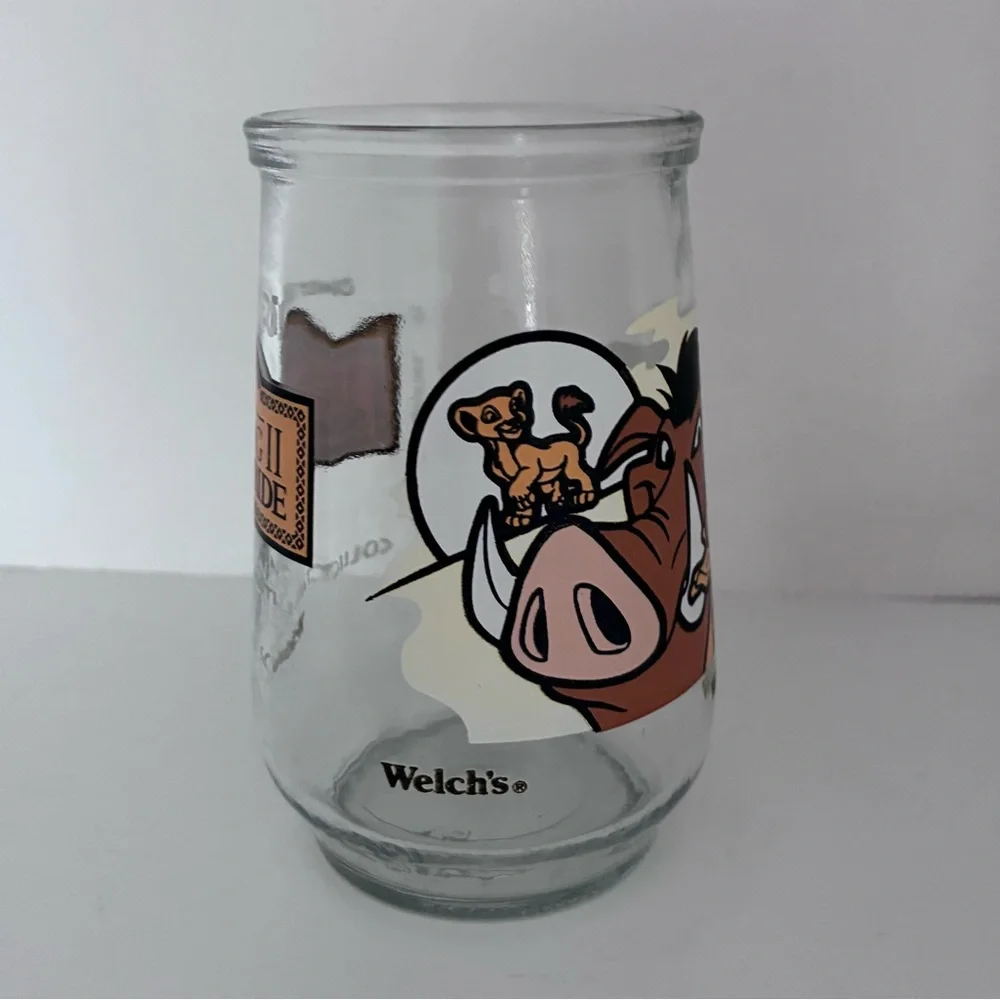 Vintage 90’s Welch's drinking glass, Disney’s the Lion King 2 Simba's Pride